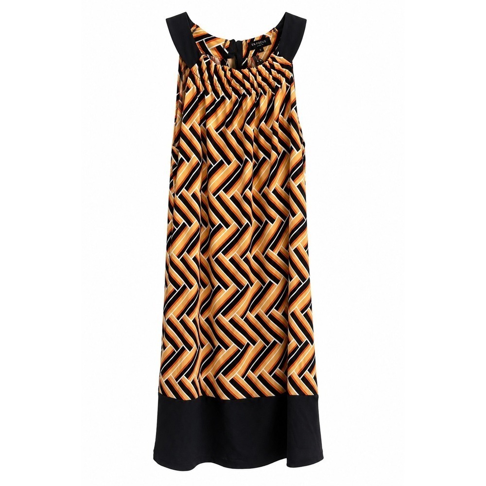 EnFocus Studio Halter Shift Dress – Size 6 – Geometric Print – NWT